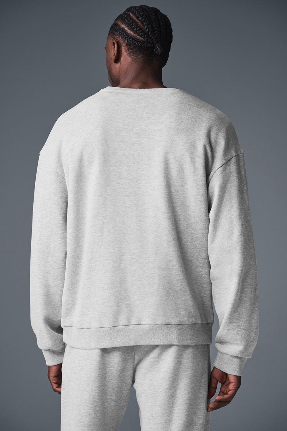 Pullover Alo Yoga Chill Crew Neck Hombre Gris | Chile  67028-ADBK