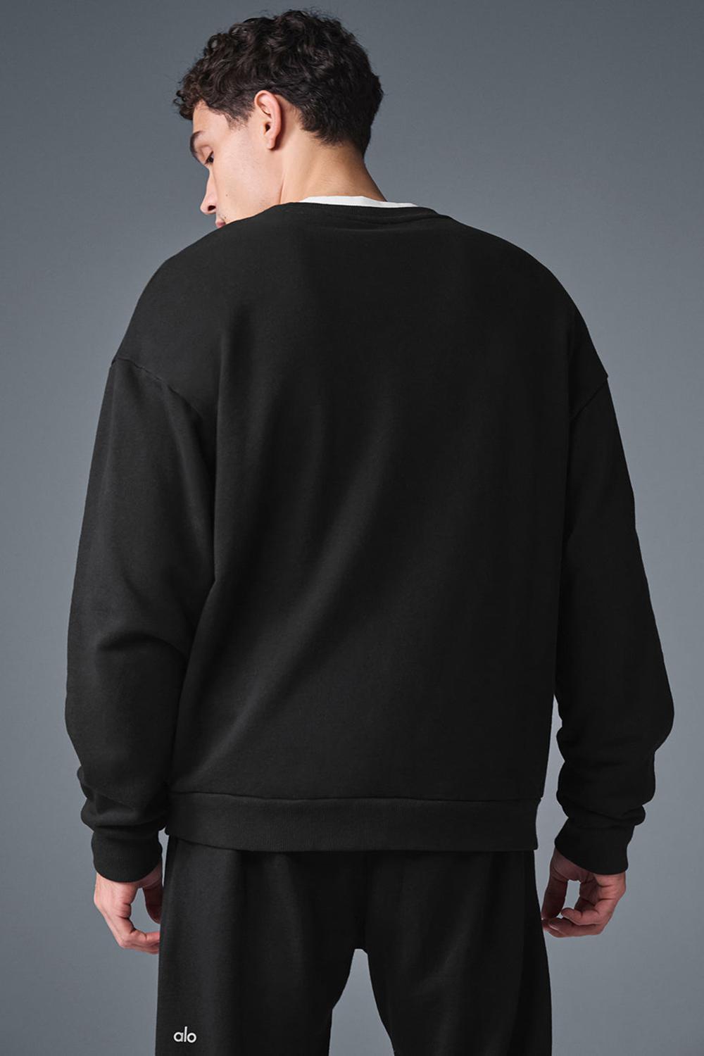 Pullover Alo Yoga Chill Crew Neck Hombre Negras | Chile  24051-WCVL
