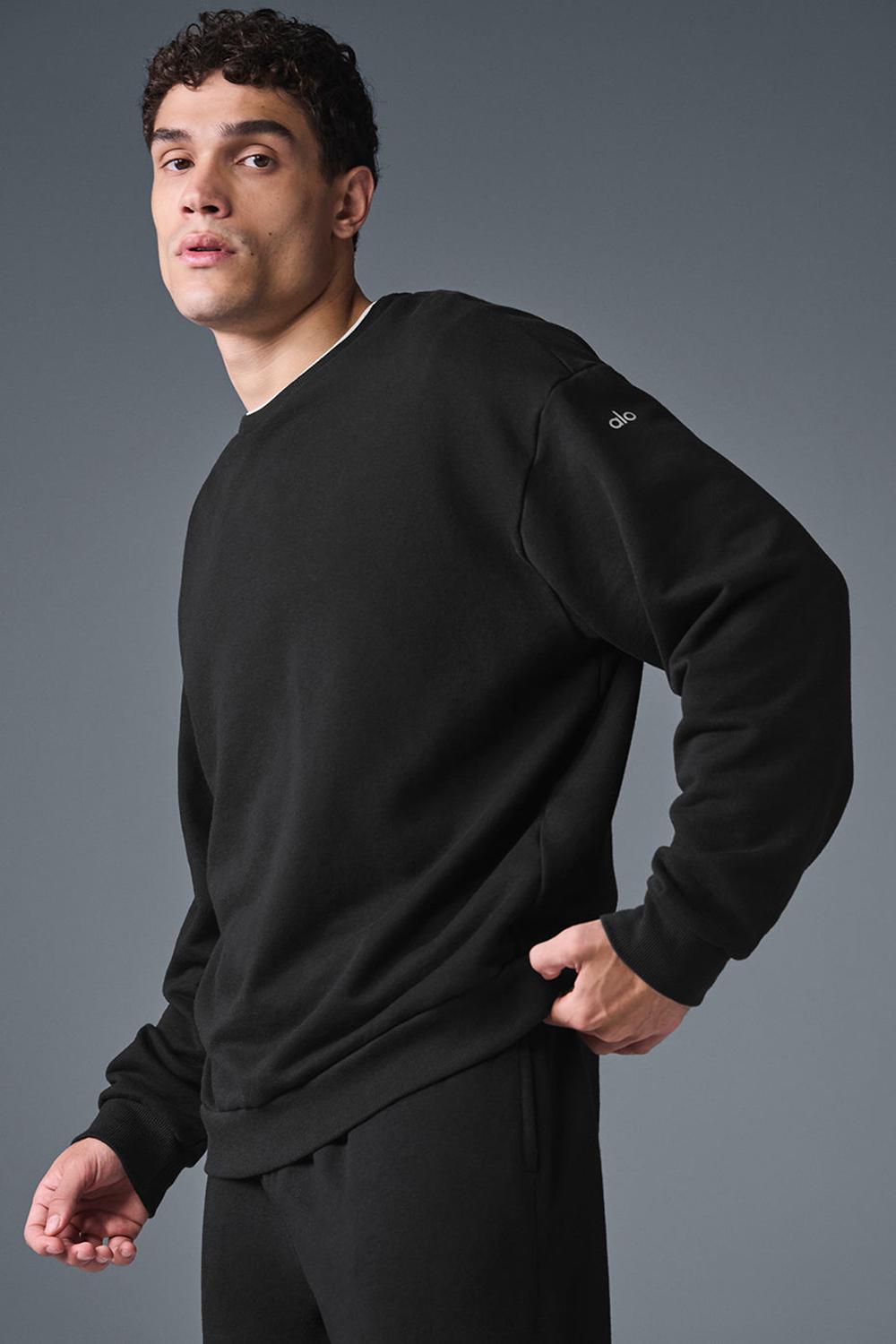 Pullover Alo Yoga Chill Crew Neck Hombre Negras | Chile  24051-WCVL