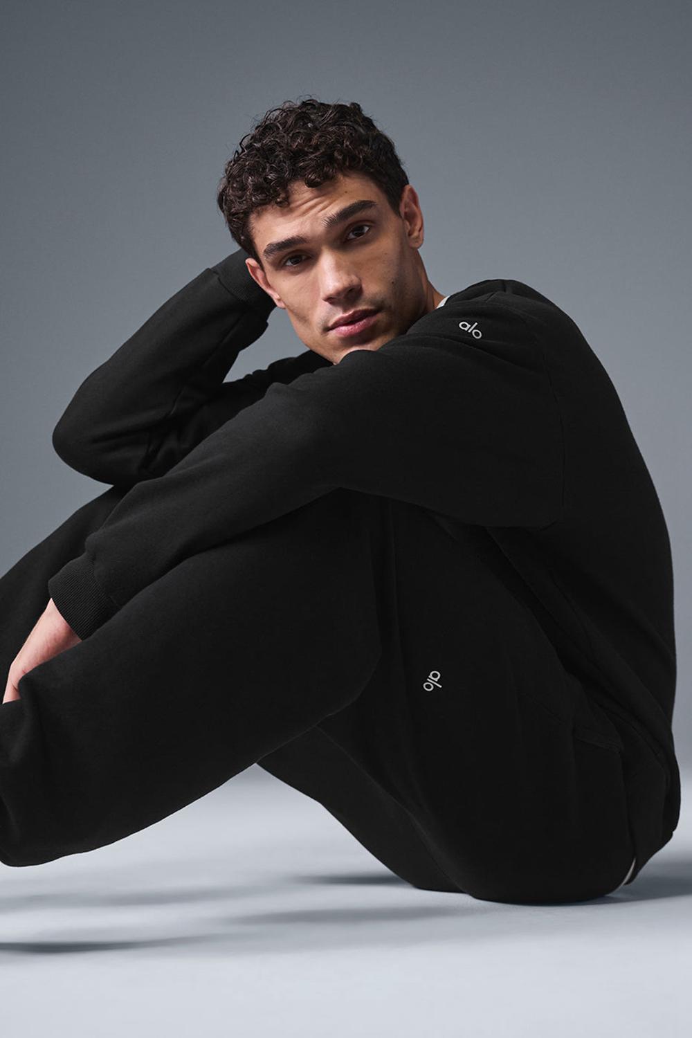 Pullover Alo Yoga Chill Crew Neck Hombre Negras | Chile  24051-WCVL