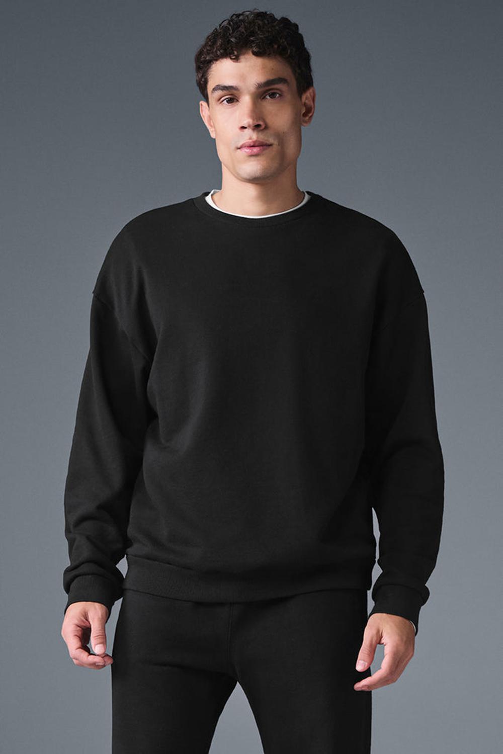 Pullover Alo Yoga Chill Crew Neck Hombre Negras | Chile  24051-WCVL