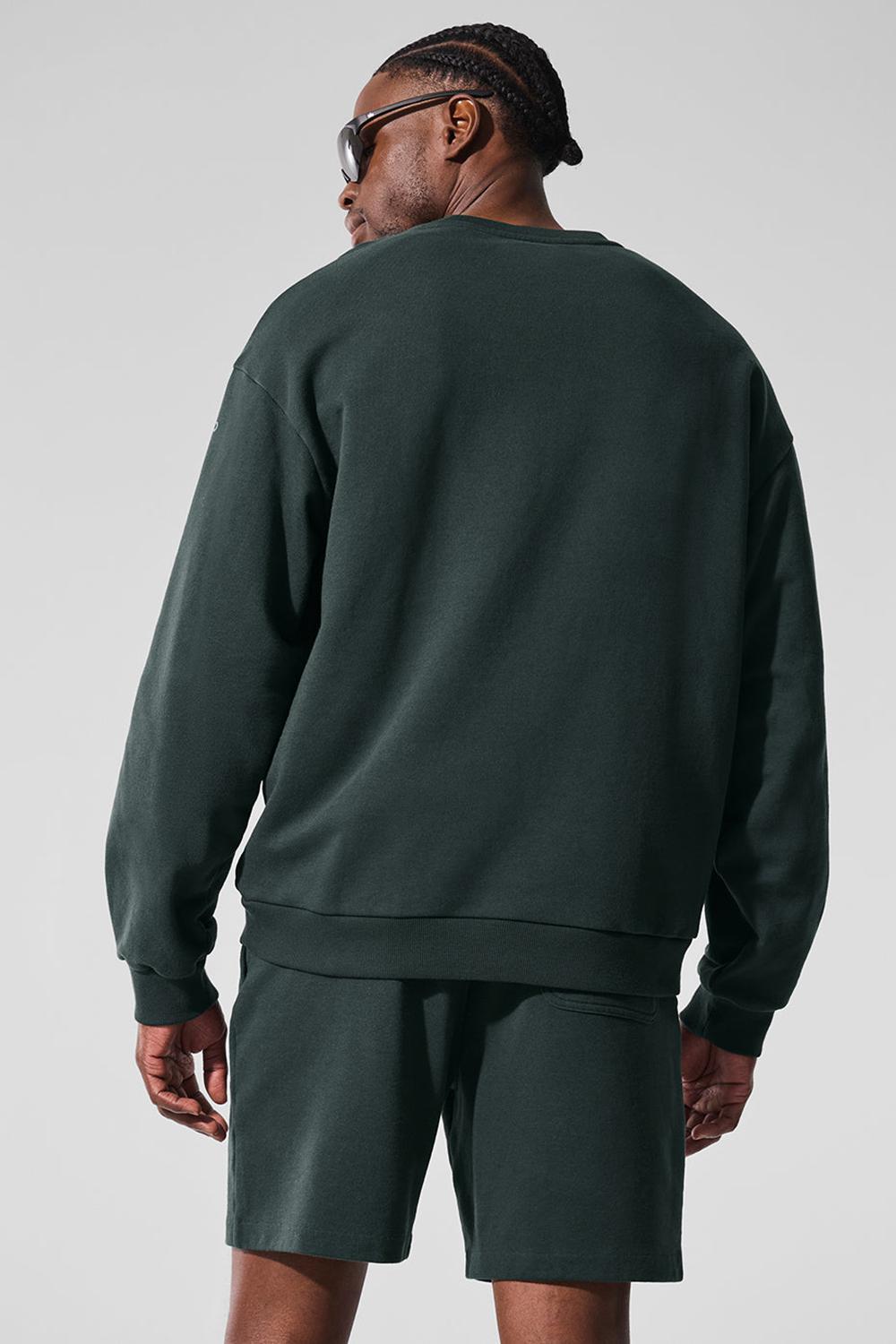 Pullover Alo Yoga Chill Crew Neck Hombre Verde | Chile  81406-VZCL