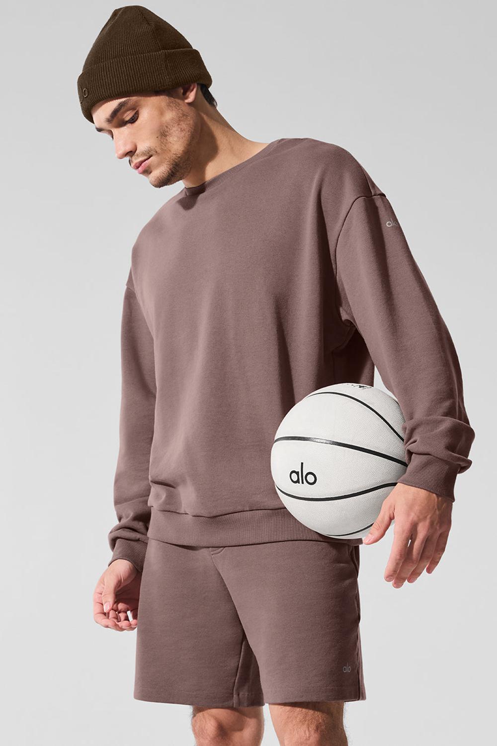 Pullover Alo Yoga Chill Crew Neck Hombre Mushroom | Chile  67984-JLDZ