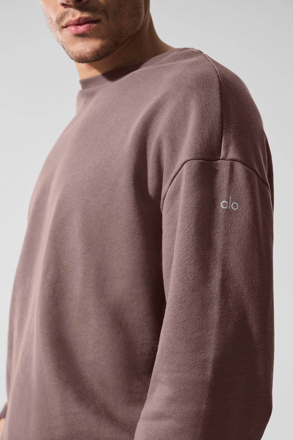 Pullover Alo Yoga Chill Crew Neck Hombre Mushroom | Chile  67984-JLDZ