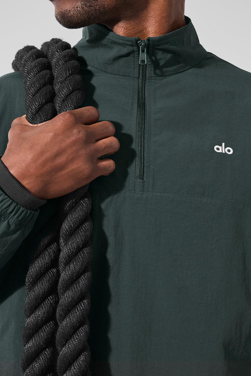 Pullover Alo Yoga Light Weight Takeaway Track Hombre Verde | Chile  42086-ZWUM