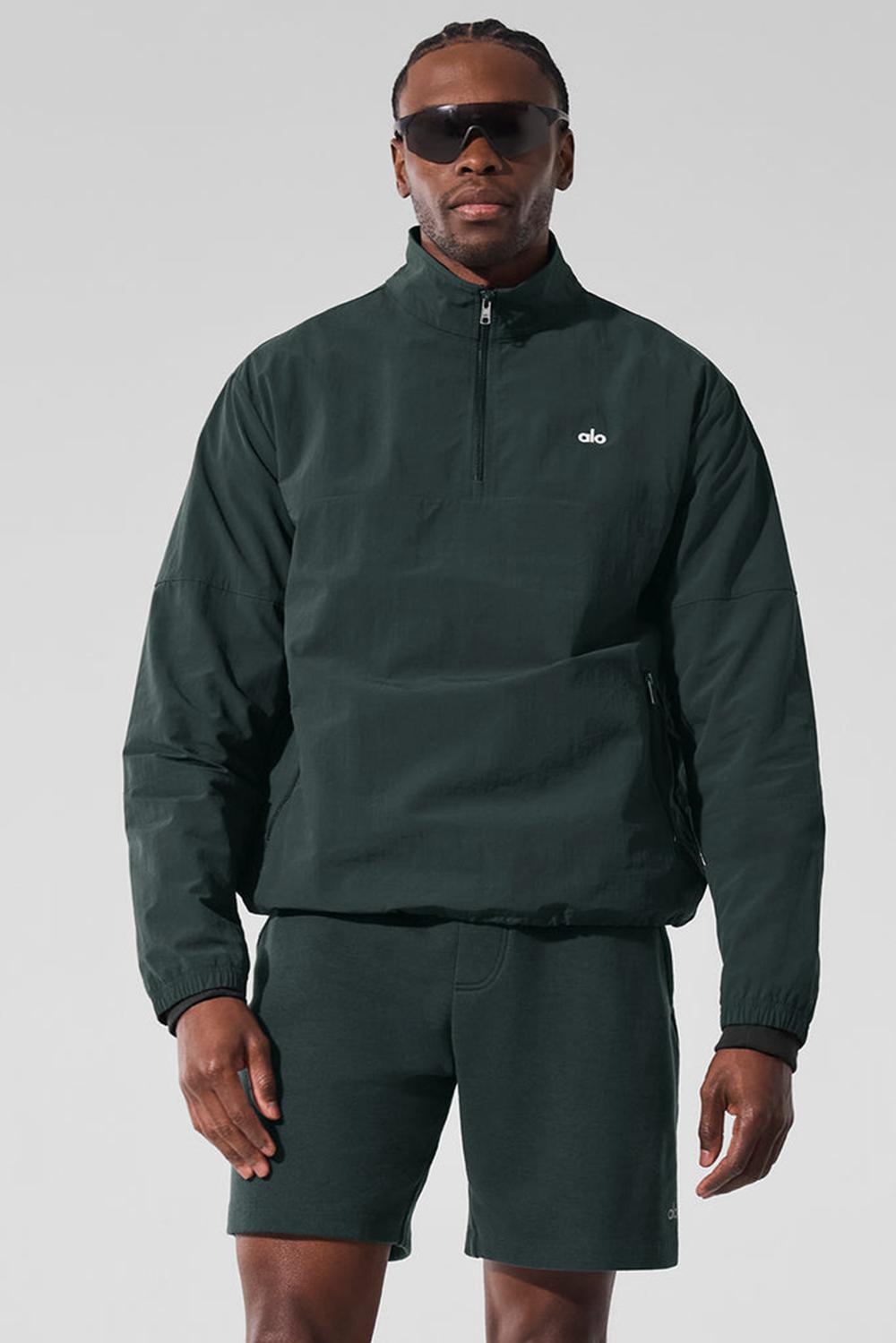 Pullover Alo Yoga Light Weight Takeaway Track Hombre Verde | Chile  42086-ZWUM