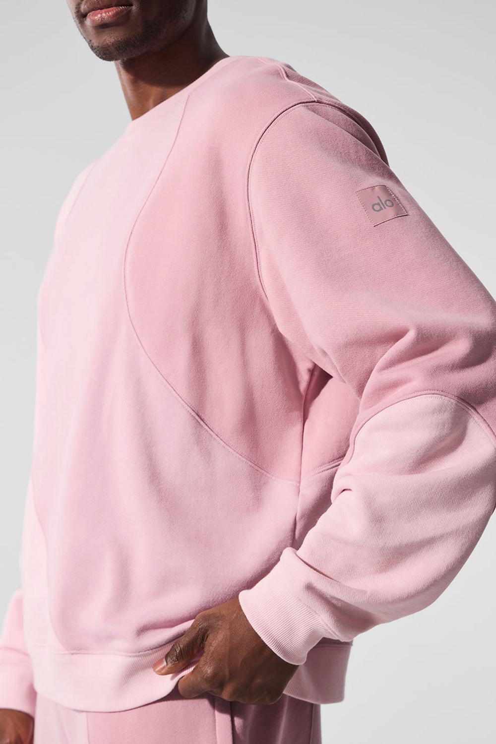 Pullover Alo Yoga Make Waves Crew Neck Hombre Rosas | Chile  51970-RTLN