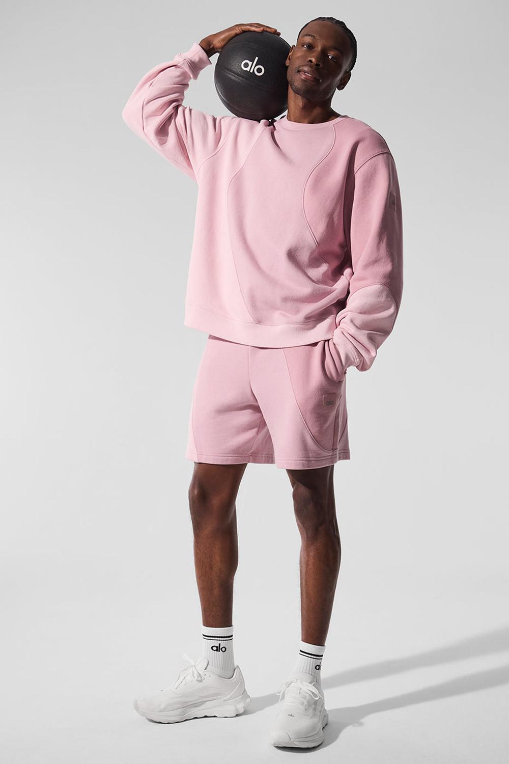 Pullover Alo Yoga Make Waves Crew Neck Hombre Rosas | Chile  51970-RTLN