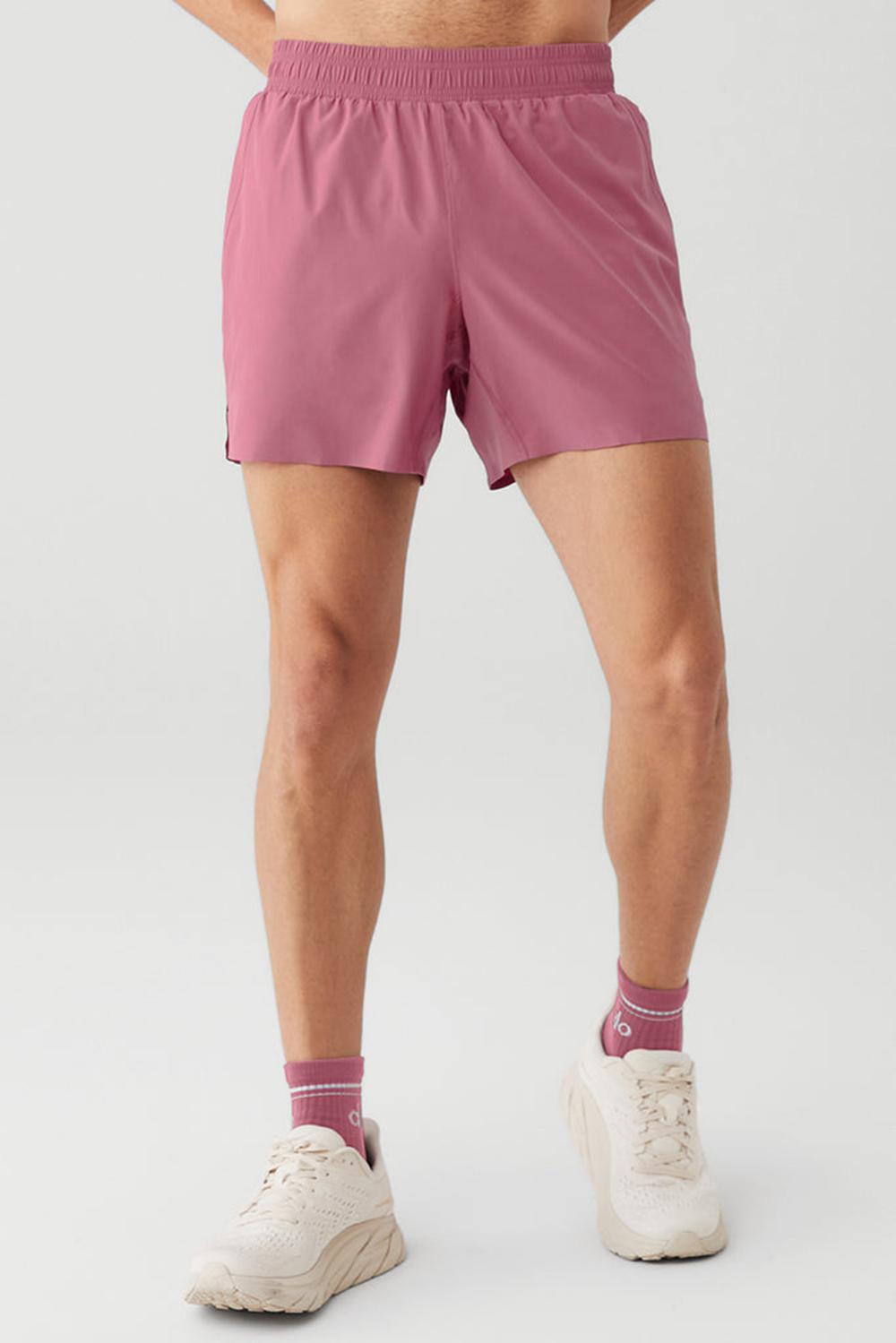 Short Alo Yoga 5\'\' Adapt Running Hombre Mars Clay | Chile  84713-WOTG