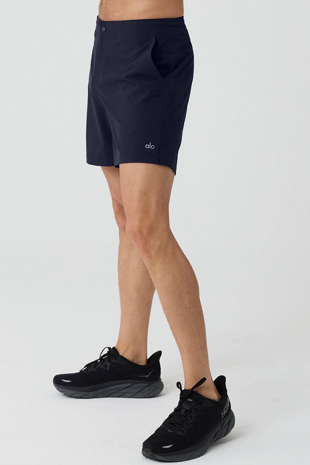 Short Alo Yoga 7'' Sport Hombre Azul Marino | Chile  25910-IBNJ