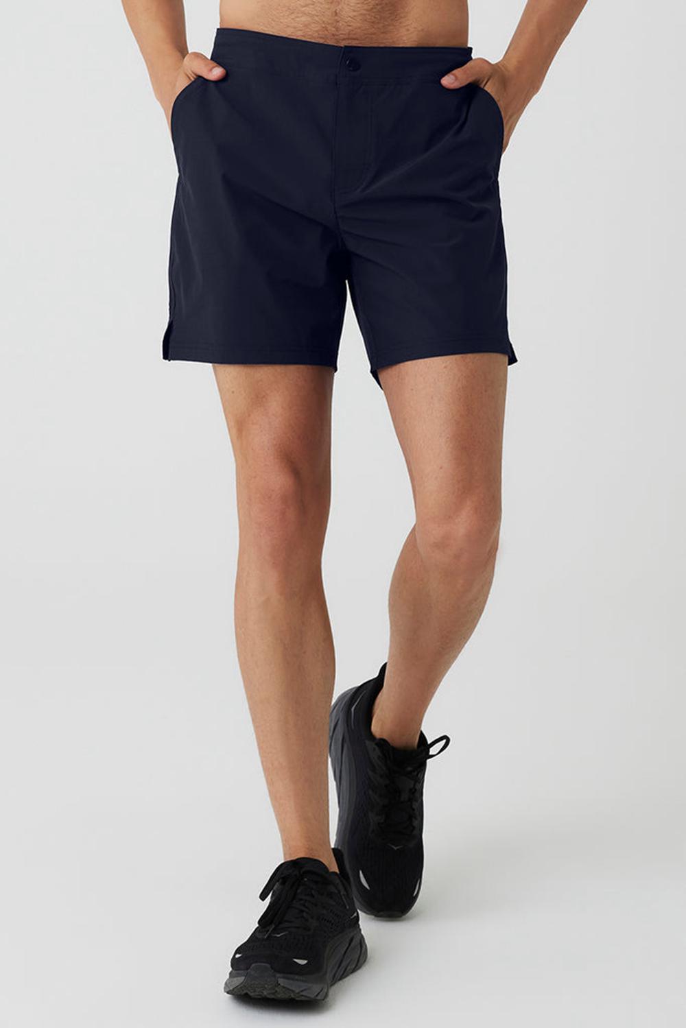 Short Alo Yoga 7\'\' Sport Hombre Azul Marino | Chile  25910-IBNJ