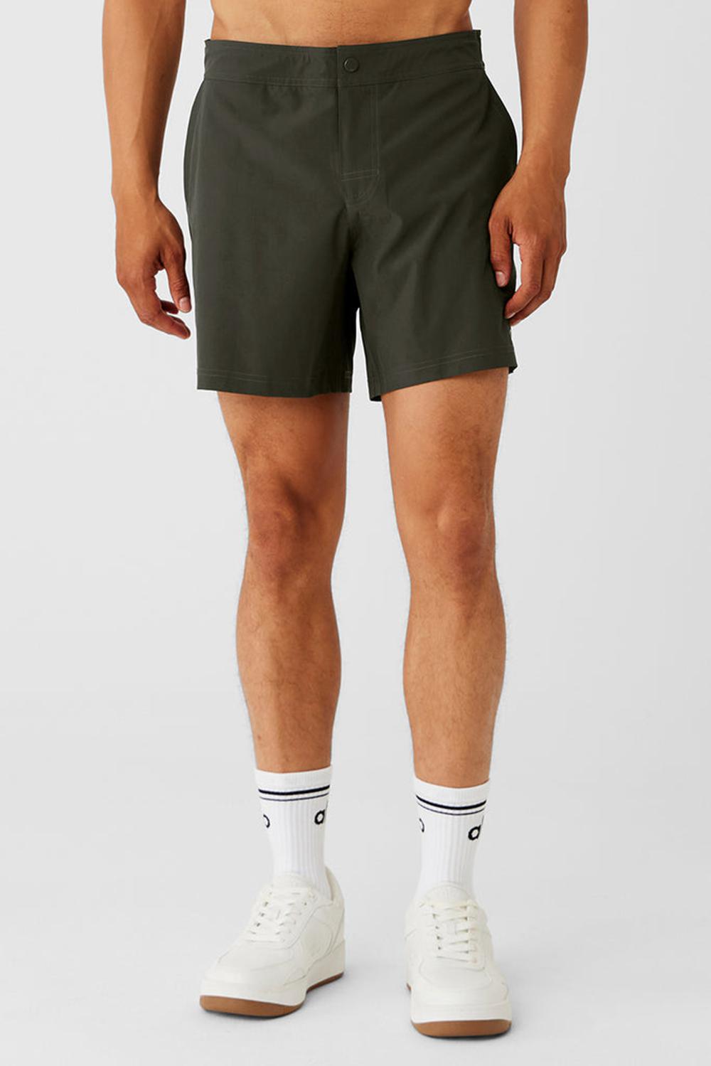 Short Alo Yoga 7\'\' Sport Hombre Verde | Chile  92104-TFRX