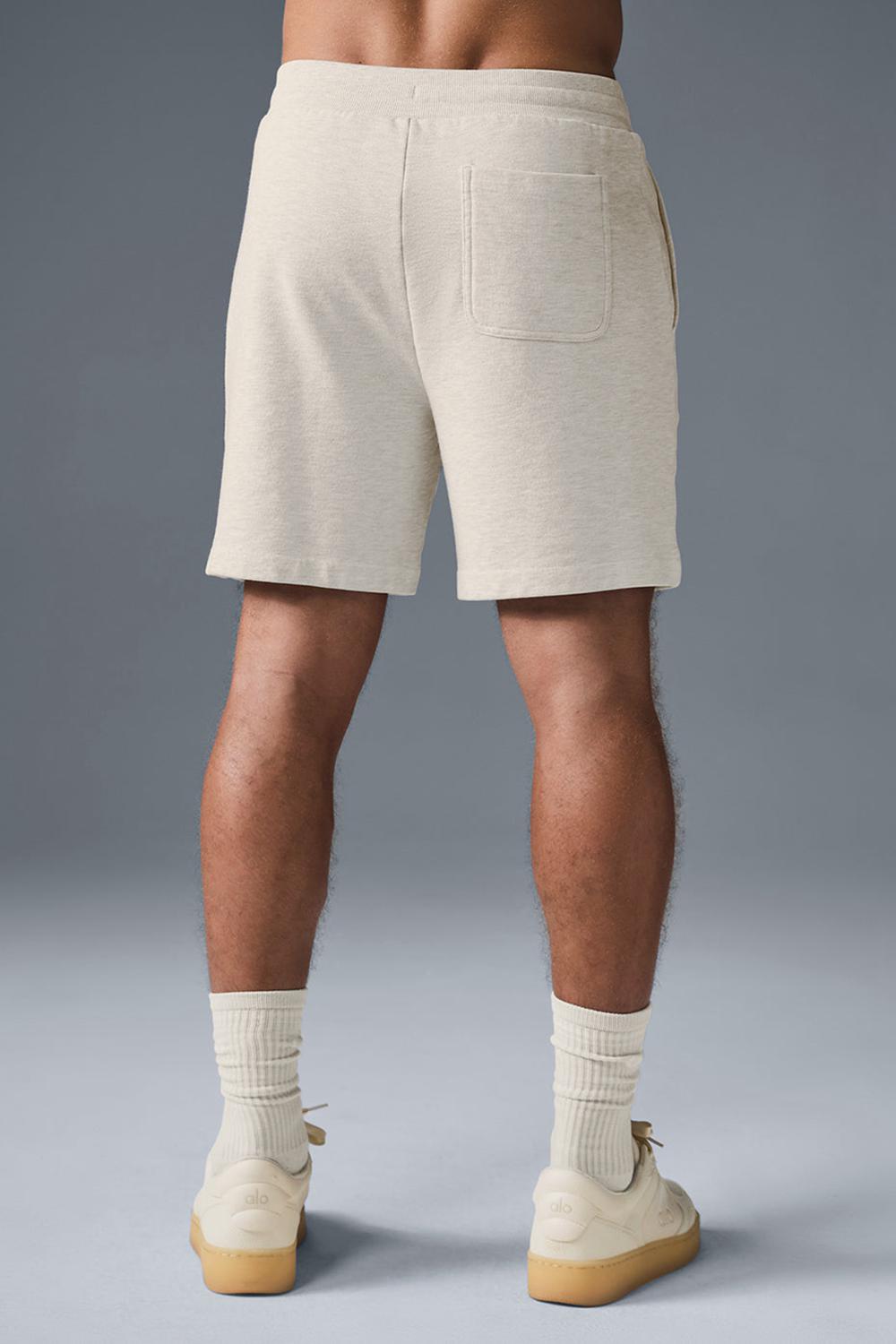 Short Alo Yoga Chill Hombre Oatmeal Heather | Chile  43807-OZJW