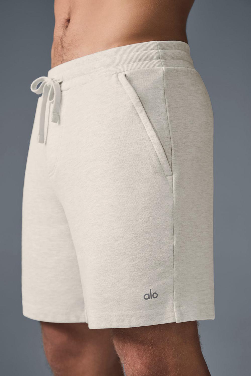 Short Alo Yoga Chill Hombre Oatmeal Heather | Chile  43807-OZJW