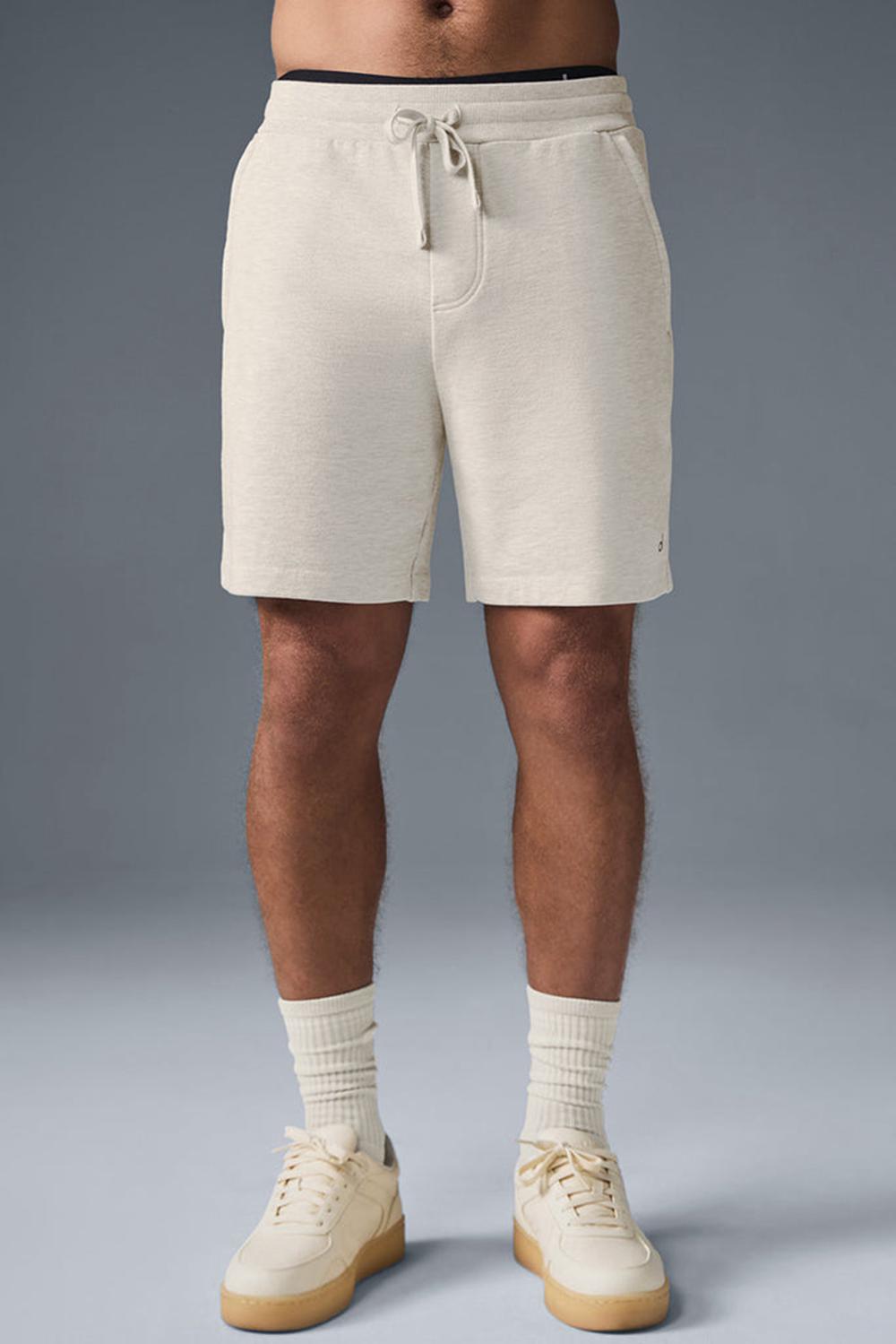 Short Alo Yoga Chill Hombre Oatmeal Heather | Chile  43807-OZJW