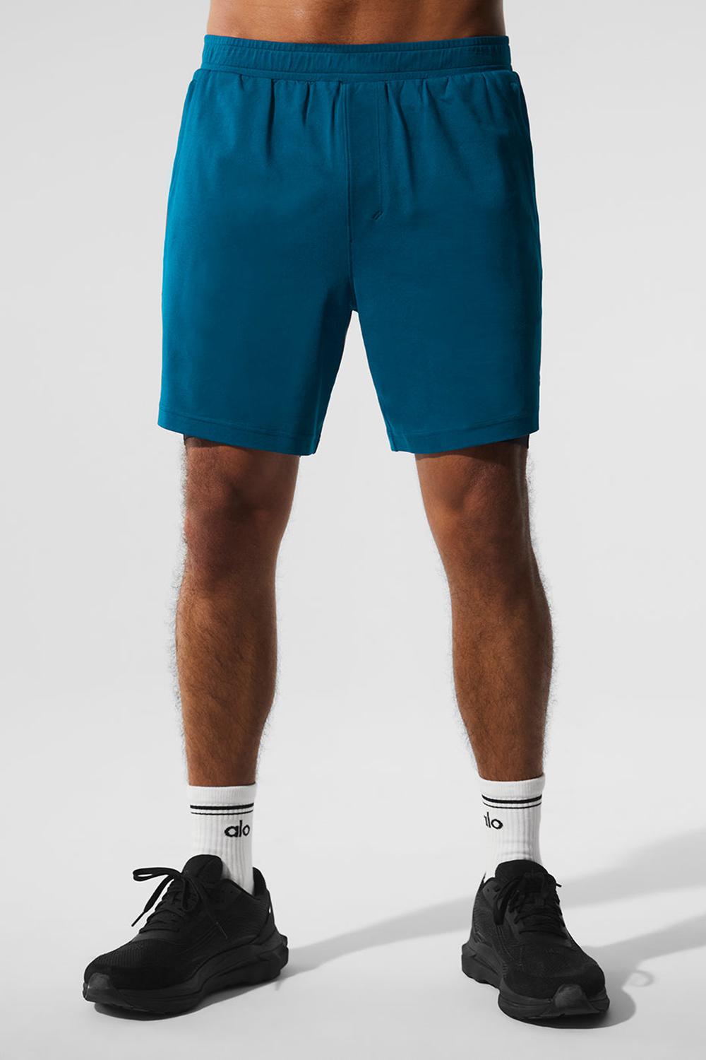 Short Alo Yoga Conquer React 2-In-1 Performance Hombre Azules Negras | Chile  28105-WVCZ