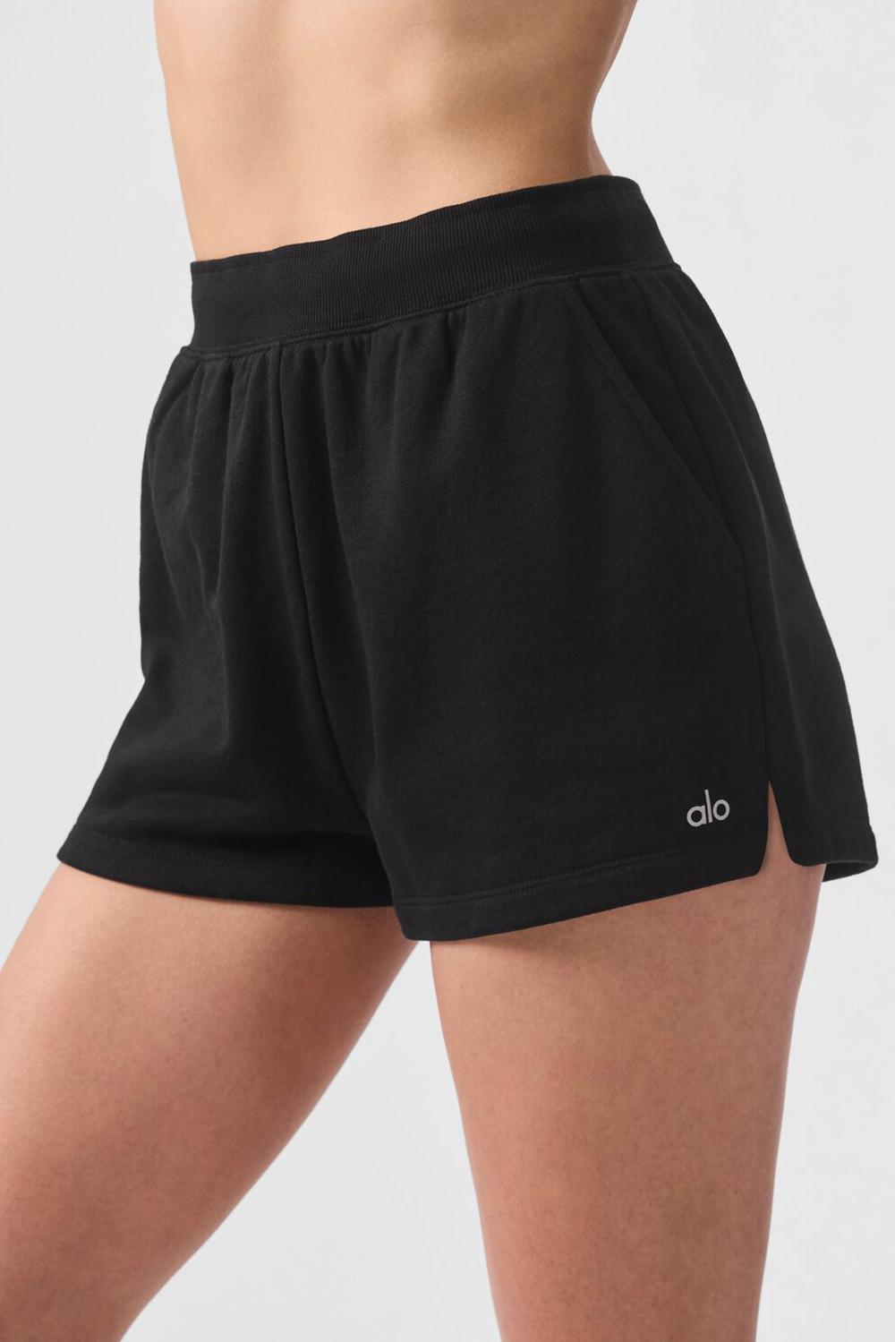 Short Alo Yoga Low Key Sweat Mujer Negras | Chile  45187-DOCQ