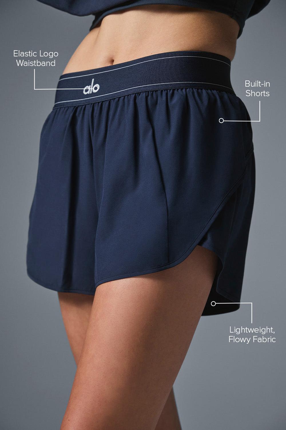 Short Alo Yoga Match Point Mujer Azul Marino | Chile  59843-DUAZ