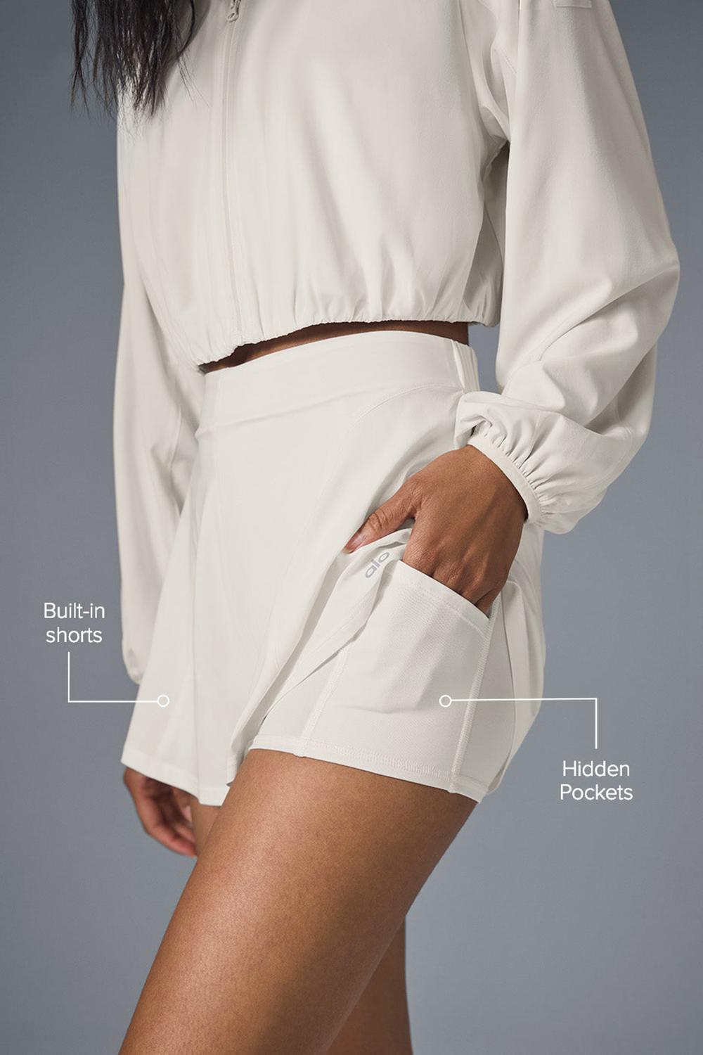Short Alo Yoga Tiebreaker Mujer Ivory | Chile  14379-ZHJU