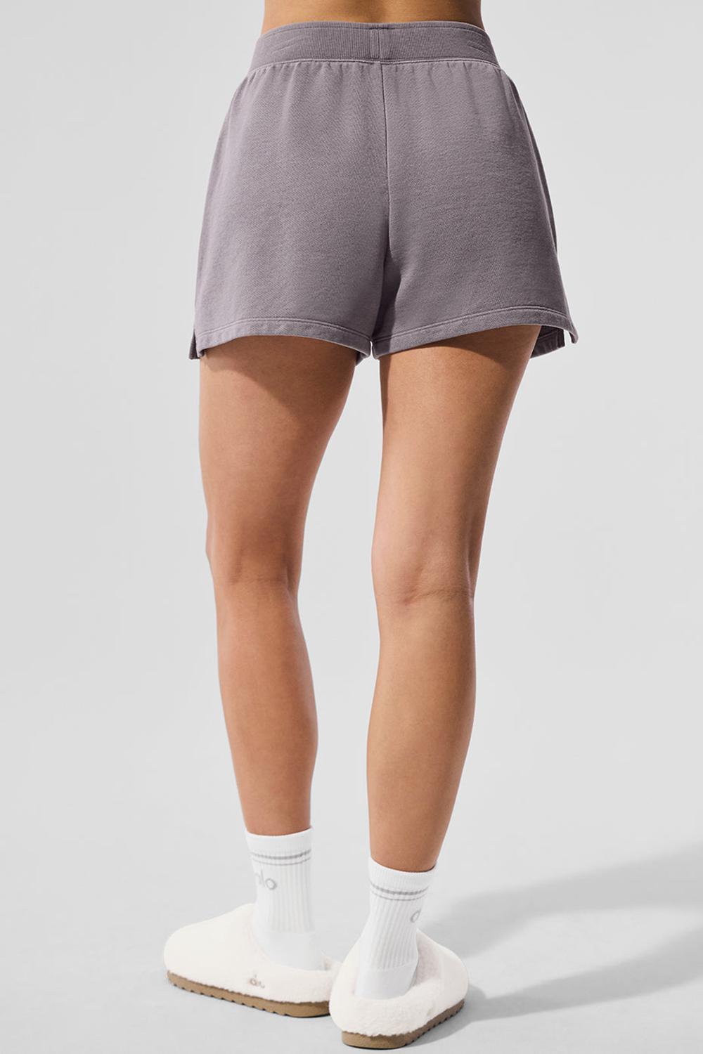 Short Alo Yoga Washed Low Key Sweat Mujer Gris Azules | Chile  13960-GJEY