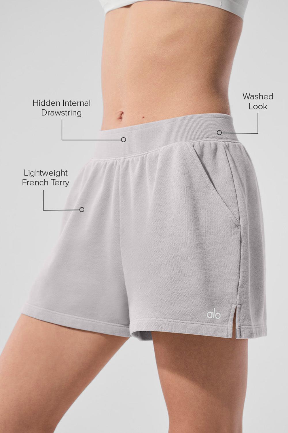 Short Alo Yoga Washed Low Key Sweat Mujer Gris Azules | Chile  94751-QUAT