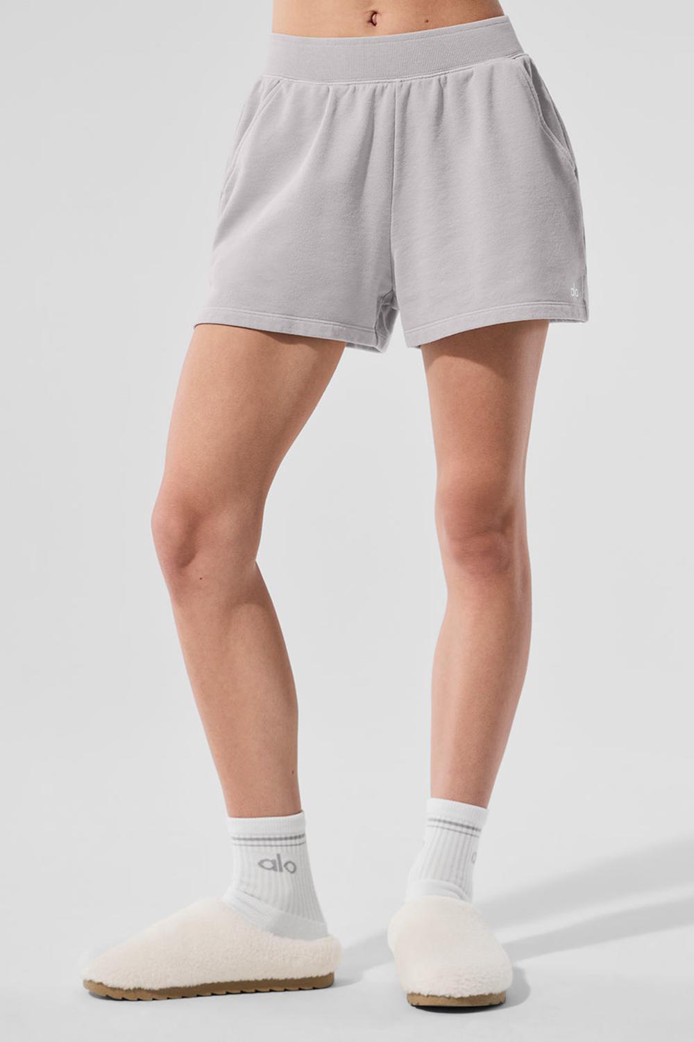 Short Alo Yoga Washed Low Key Sweat Mujer Gris Azules | Chile  94751-QUAT