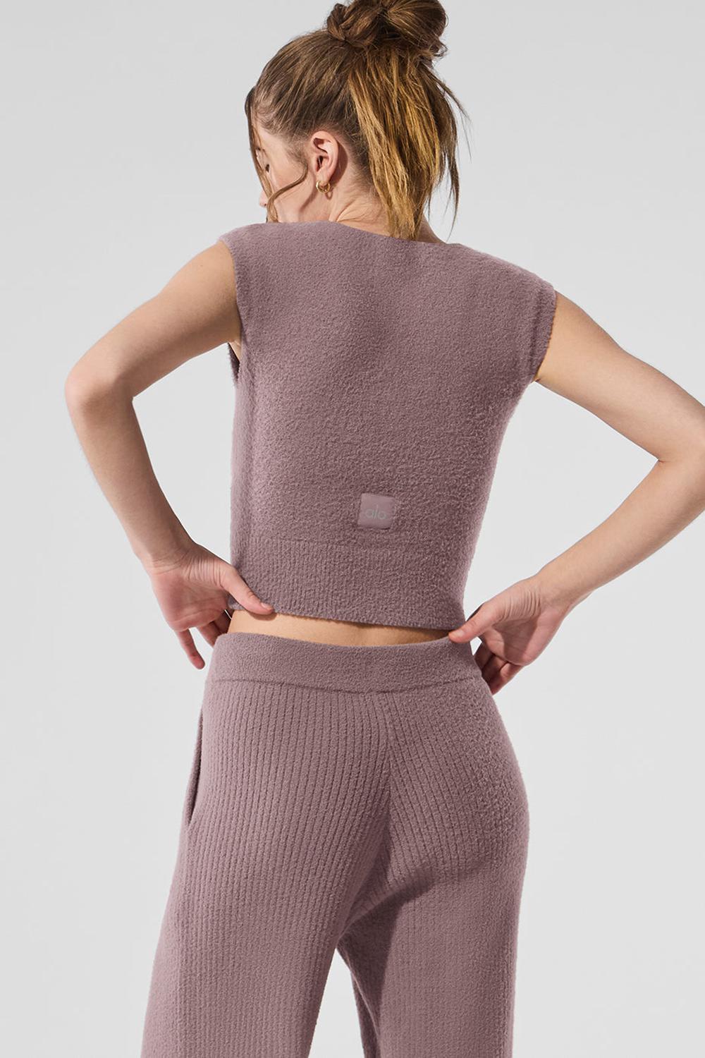 Short Sleeve Alo Yoga Snuggle Up Mujer Mushroom | Chile  01768-QBYT