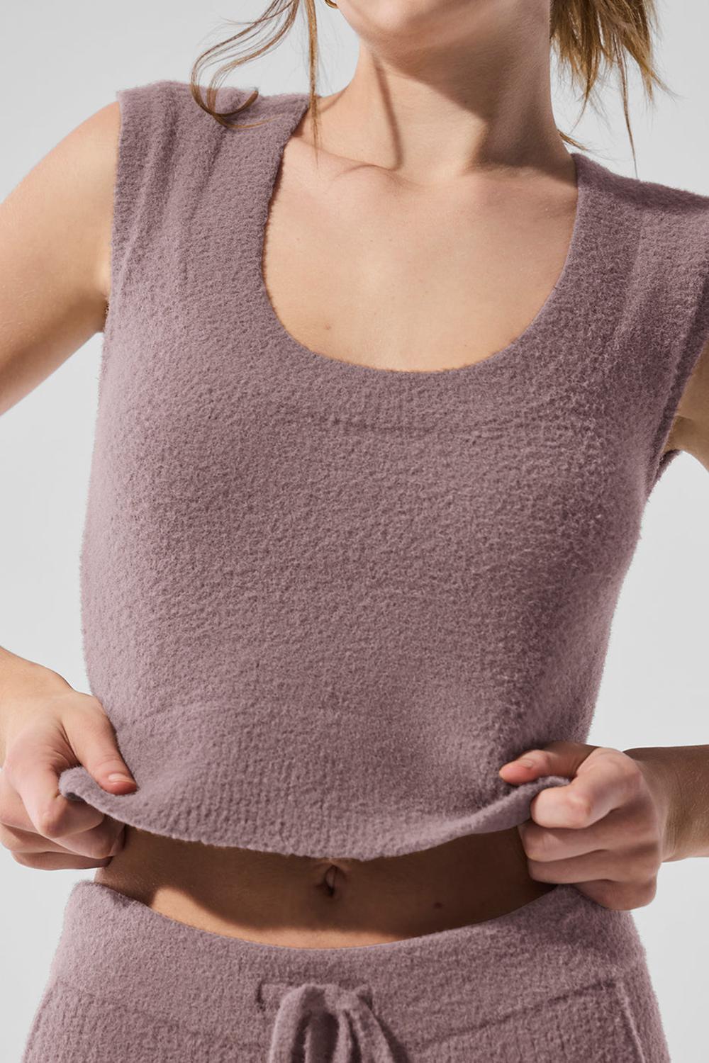 Short Sleeve Alo Yoga Snuggle Up Mujer Mushroom | Chile  01768-QBYT
