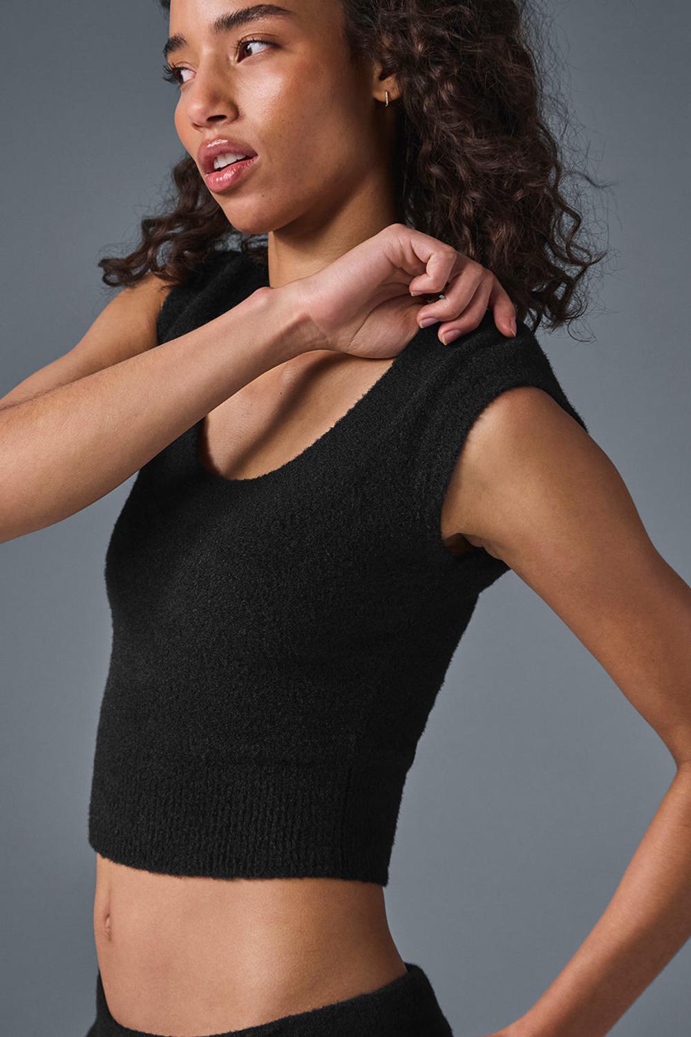 Short Sleeve Alo Yoga Snuggle Up Mujer Negras | Chile  01948-YWCT