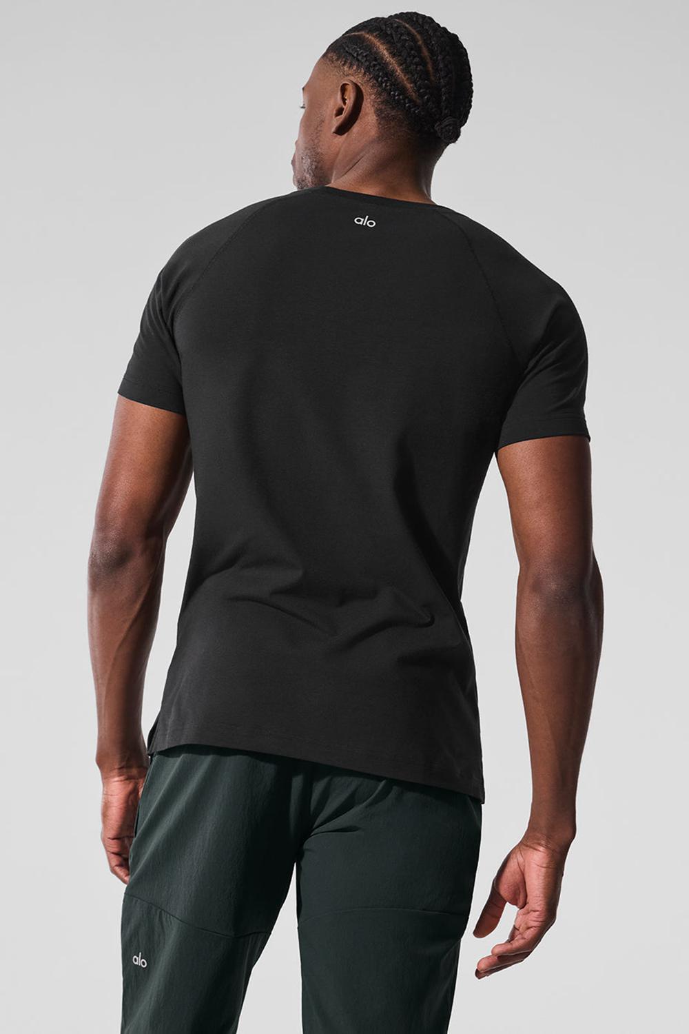 Short Sleeve Alo Yoga Vapor Crewneck Hombre Negras | Chile  84369-SYTR
