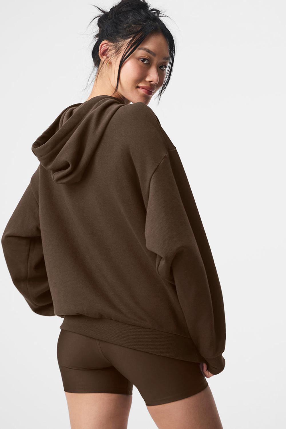 Sudadera con Capucha Alo Yoga Accolade Mujer Espresso | Chile  47126-GWVP