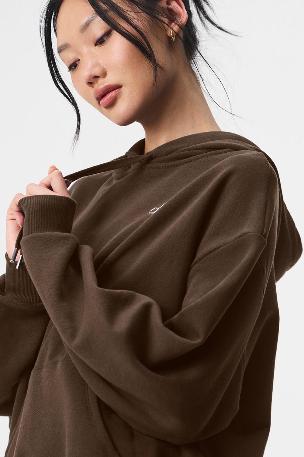 Sudadera con Capucha Alo Yoga Accolade Mujer Espresso | Chile  47126-GWVP