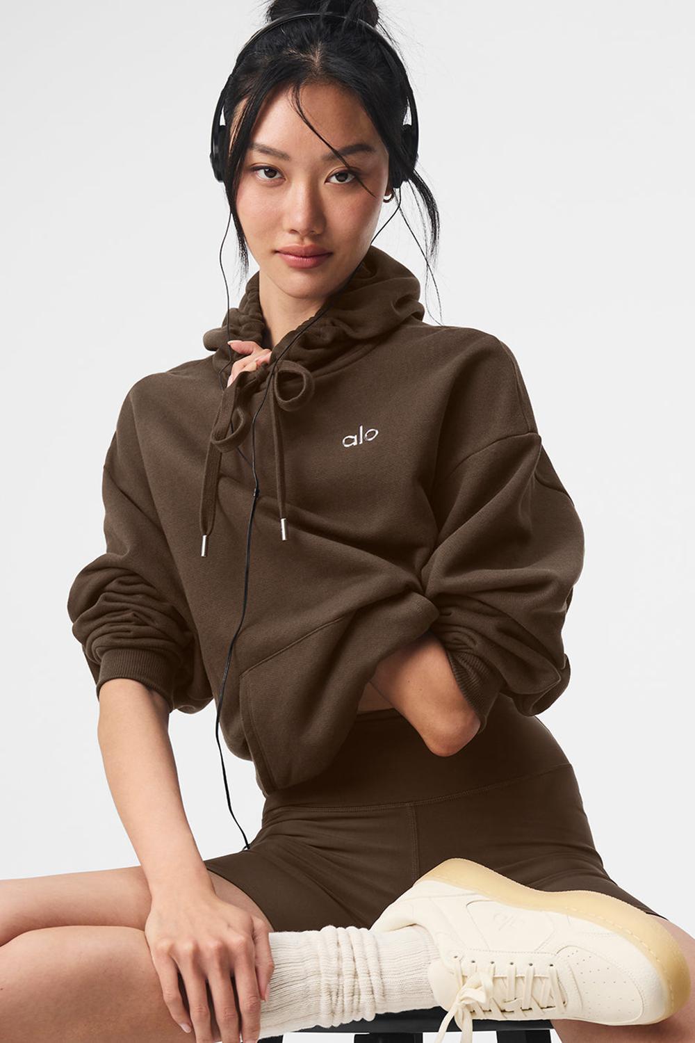 Sudadera con Capucha Alo Yoga Accolade Mujer Espresso | Chile  47126-GWVP