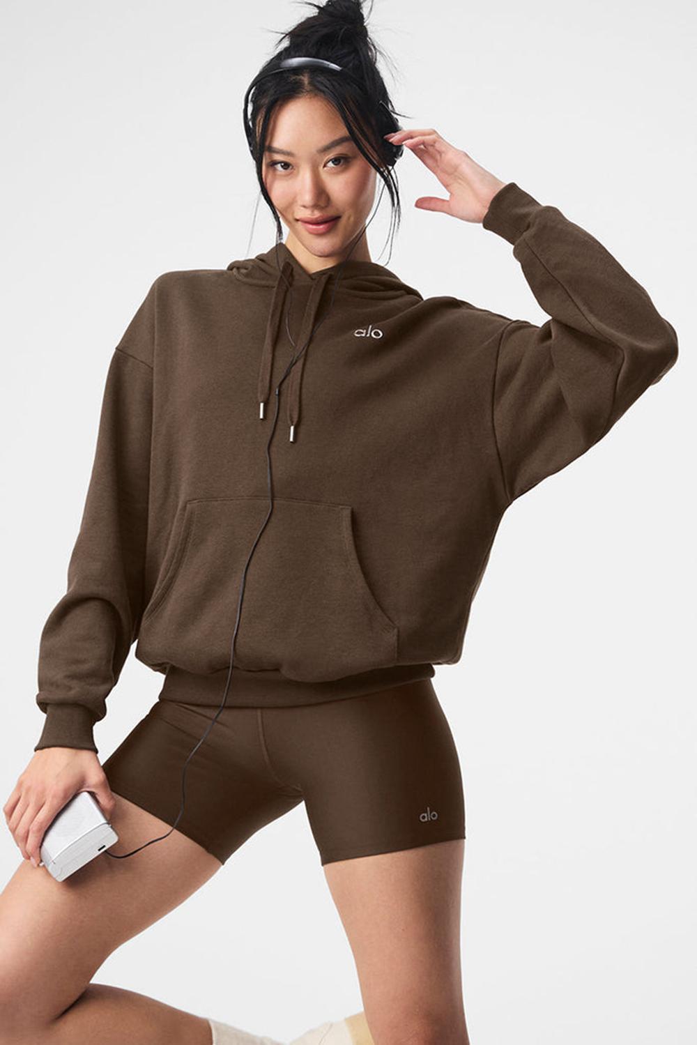 Sudadera con Capucha Alo Yoga Accolade Mujer Espresso | Chile  47126-GWVP