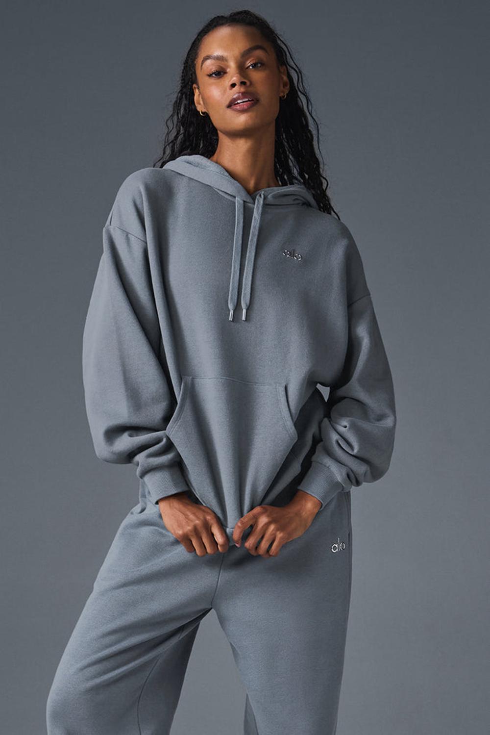 Sudadera con Capucha Alo Yoga Accolade Mujer Gris | Chile  79632-JTWP