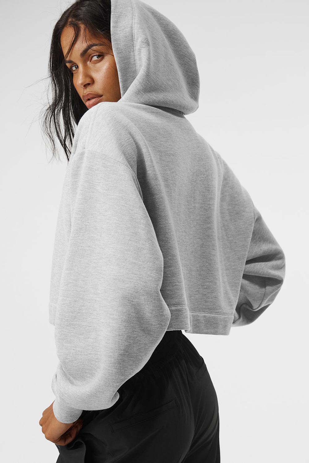 Sudadera con Capucha Alo Yoga Bae Mujer Gris | Chile  16720-JAVY