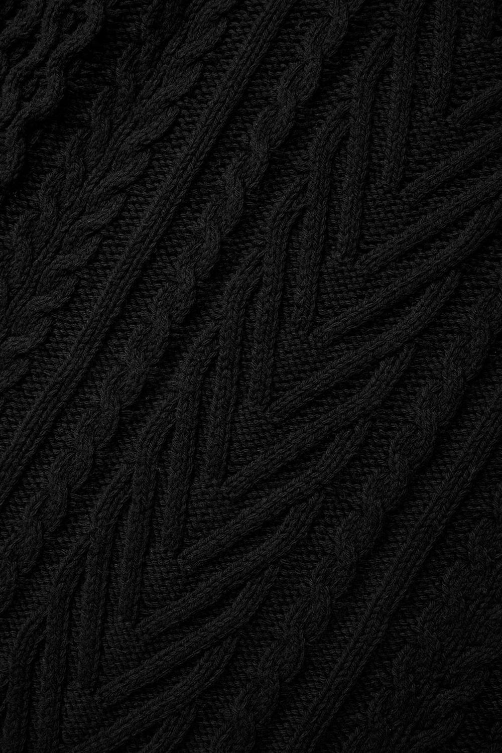 Truien Alo Yoga Cable Knit Crew Neck Hombre Negras | Chile  36941-KDZY